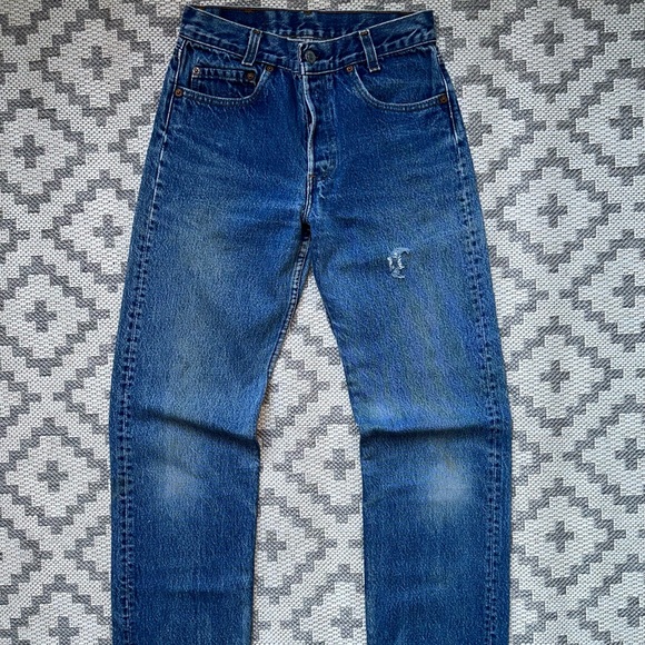 Levi's | Jeans | Vintage 8s 70 Distressed Stone Wash Blue Jeans 26x31 ...